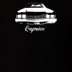 1973 Caprice Grill View With Model Dark Color T Shirt
