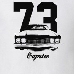1973 Caprice Grill View With Year And Model Light Color T Shirt
