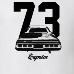 1973 Caprice Rear View With Year And Model Light Color T Shirt
