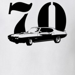 1970 GTO Side View With Year Light Color T Shirt