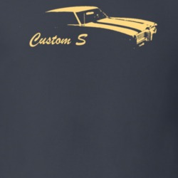 1969 Pontiac Custom S Side View With Model Name Yellow Graphic Dark T 