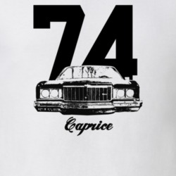 1974 Caprice Grill View With Year And Model Light Color T Shirt