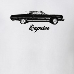 1974 Caprice Side View With Model Light Color T Shirt