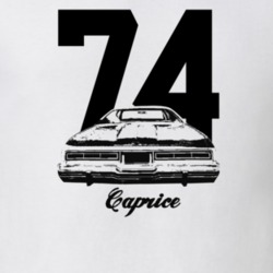 1974 Caprice Rear View With Year And Model Light Color T Shirt