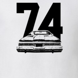 1974 Caprice Rear View With Year Light Color T Shirt