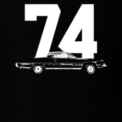 1974 Caprice Side View With Year Dark Color T Shirt