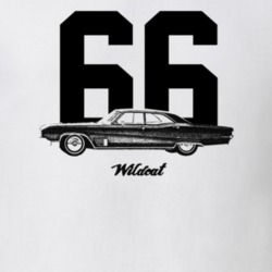 1966 Wildcat Side View With Year And Model Light Color T Shirt