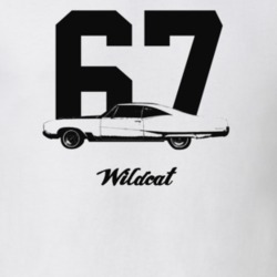 1967 Wildcat Side View With Year And Model Light Color T Shirt