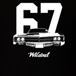 1967 Wildcat Grill View With Year And Model Dark Color T Shirt