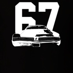 1967 Wildcat Rear View With Year Dark Color T Shirt