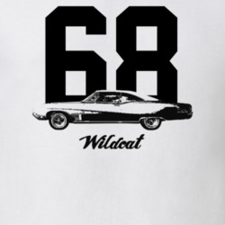 1968 Wildcat Side View With Year And Model Light Color T Shirt
