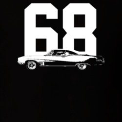 1968 Wildcat Side View With Year Dark Color T Shirt