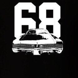1968 Wildcat Rear View With Year Dark Color T Shirt
