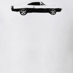 1968 Charger Side View Light Color T Shirt