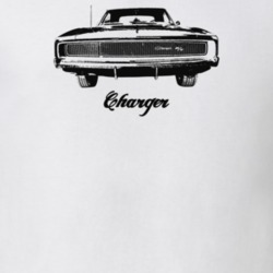 1968 Charger Grill View With Model Light Color T Shirt