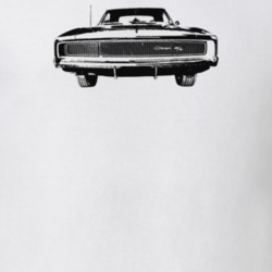 1968 Charger Grill View Light Color T Shirt