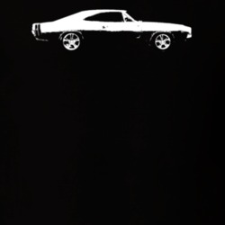 1968 Charger Side View Dark Color T Shirt