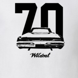 1970 Wildcat Rear View With Year And Model Light Color T Shirt