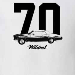 1970 Wildcat Side View With Year And Model Light Color T Shirt