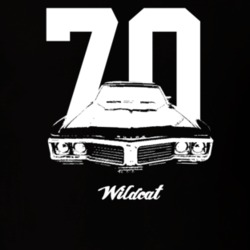 1970 Wildcat Grill View With Year And Model Dark Color T Shirt