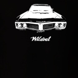 1970 Wildcat Grill View With Model Dark Color T Shirt