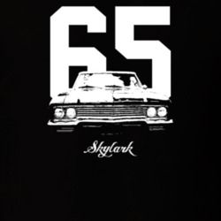 1965 Skylark Grill View With Year And Model Dark Color T Shirt