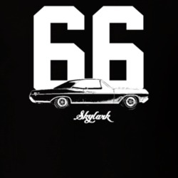 1966 Skylark Side View With Year And Model Dark Color T Shirt