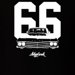 1966 Skylark Grill View With Year And Model Dark Color T Shirt