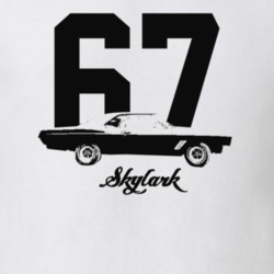 1967 Skylark Side View With Year And Model Light Color T Shirt