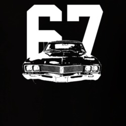 1967 Skylark Grill View With Year Dark Color T Shirt