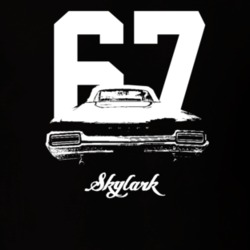 1967 Skylark Rear View With Year And Model Dark Color T Shirt