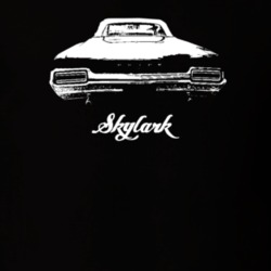 1967 Skylark Rear View With Model Dark Color T Shirt