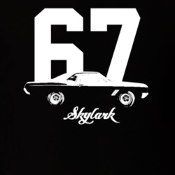 1967 Skylark Side View With Year And Model Dark Color T Shirt
