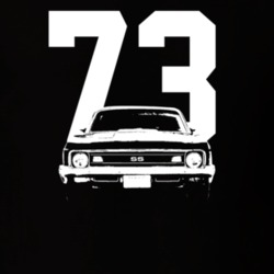 1973 Nova Grill View With Year Dark Color T-Shirt