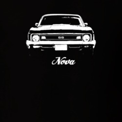 1973 Nova Grill View With Model Dark Color T-Shirt