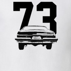 1973 Nova Rear View With Year Light Color T-Shirt
