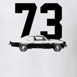1973 Nova Side View With Year Light Color T-Shirt