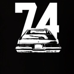 1974 Nova Rear View With Year Dark Color T-Shirt