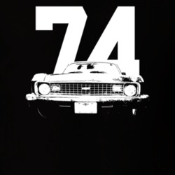 1974 Nova Grill View With Year Dark Color T-Shirt