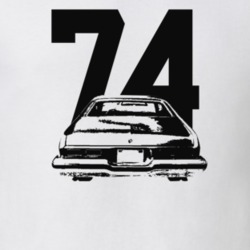 1974 Nova Rear View With Year Light Color T-Shirt