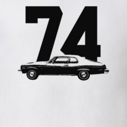 1974 Nova Side View With Year Light Color T-Shirt