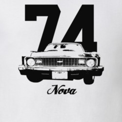 1974 Nova Grill View With Year And Model Light Color T-Shirt