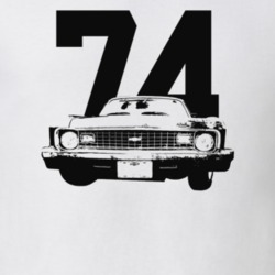 1974 Nova Grill View With Year Light color T-Shirt