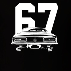 1967 Camaro Rear View With Year Dark Color T-Shirt