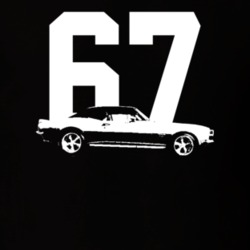 1967 Camaro Side View With Year Dark Color T-Shirt