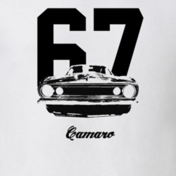 1967 Camaro Grill View With Year And Model Light Color T-Shirt