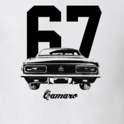 1967 Camaro Rear View With Year And Model Light Color T-Shirt