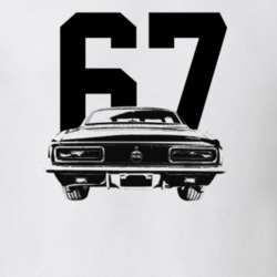 1967 Camaro Rear View With Year Light Color T-Shirt