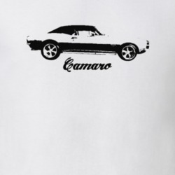 1967 Camaro Side View With Model Light Color T-Shirt