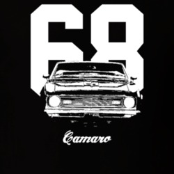 1968 Camaro Grill View With Year And Model Dark Color T-Shirt